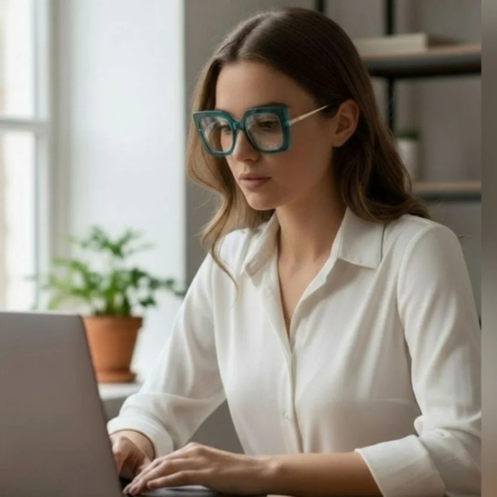 Teal Anti-blue Light Glasses